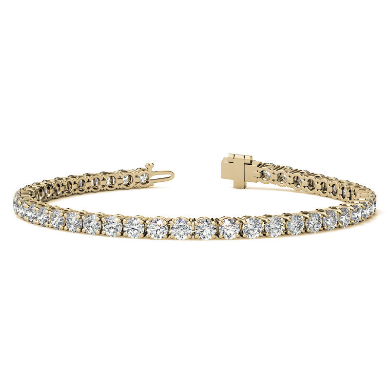 6 1/2 Carat Diamond Tennis Bracelet in 14kt White or Yellow Gold