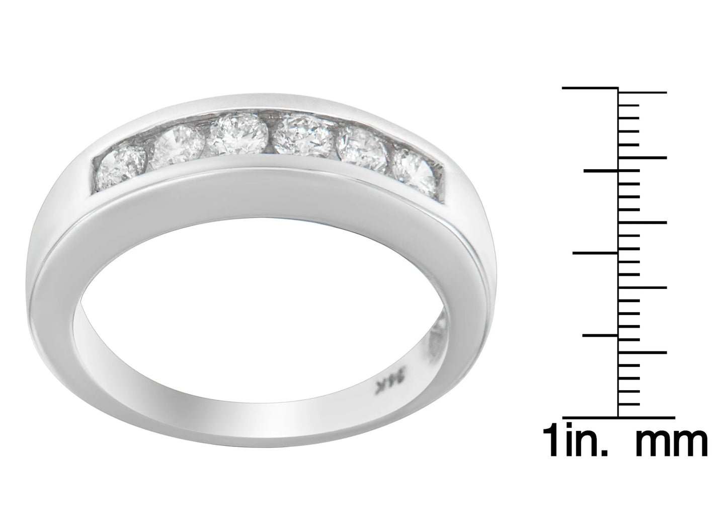 3/4 Carat Diamond Channel Band Ring in 14K White Gold