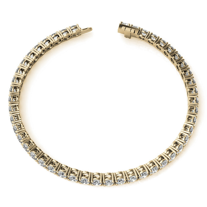 6 1/2 Carat Diamond Tennis Bracelet in 14kt White or Yellow Gold