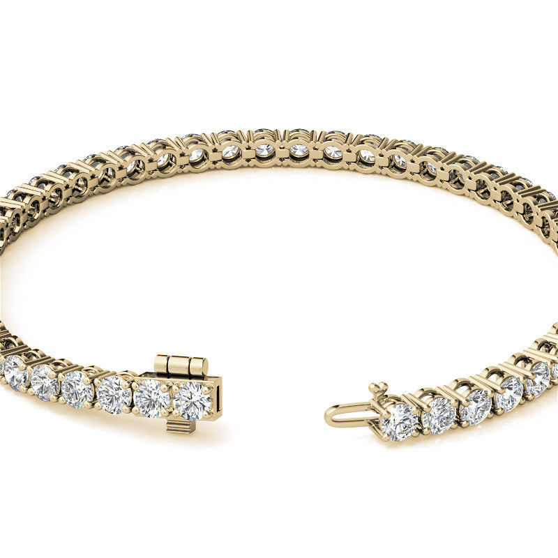 6 1/2 Carat Diamond Tennis Bracelet in 14kt White or Yellow Gold