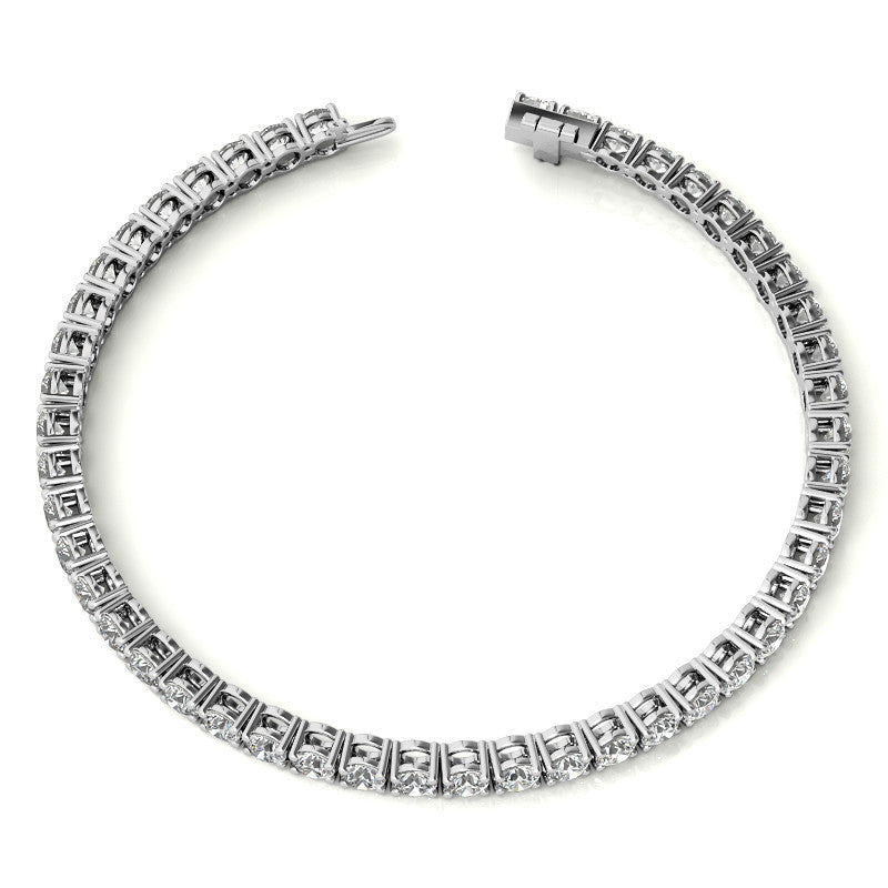 6 1/2 Carat Diamond Tennis Bracelet in 14kt White or Yellow Gold