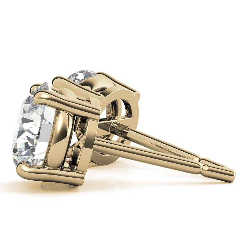 1 1/2 Carat Diamond Stud Earrings in 14k White or Yellow Gold