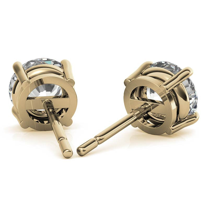 1 1/2 Carat Diamond Stud Earrings in 14k White or Yellow Gold