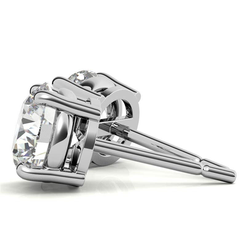 1/2 Carat Diamond Stud Earrings in 14K White or Yellow Gold