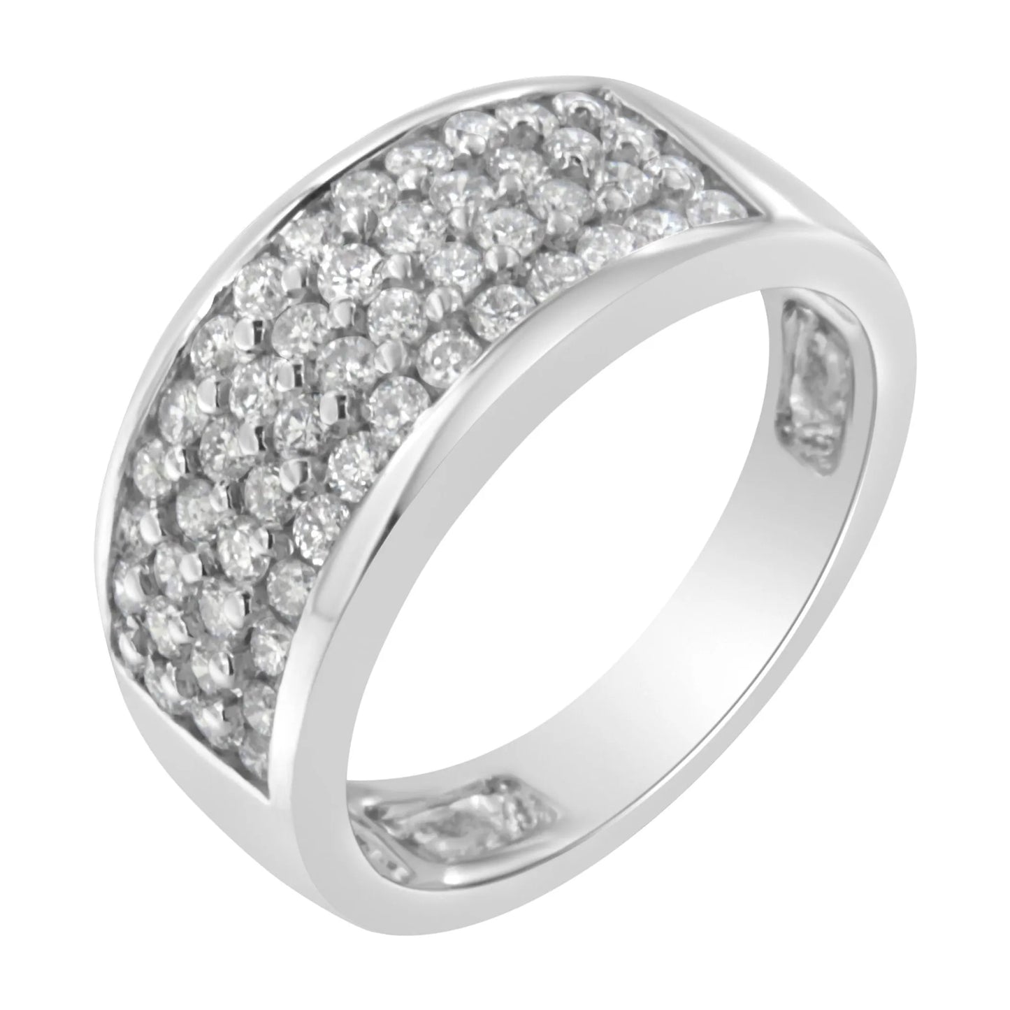 1 Carat Round-Cut Diamond Ring in 14K White Gold