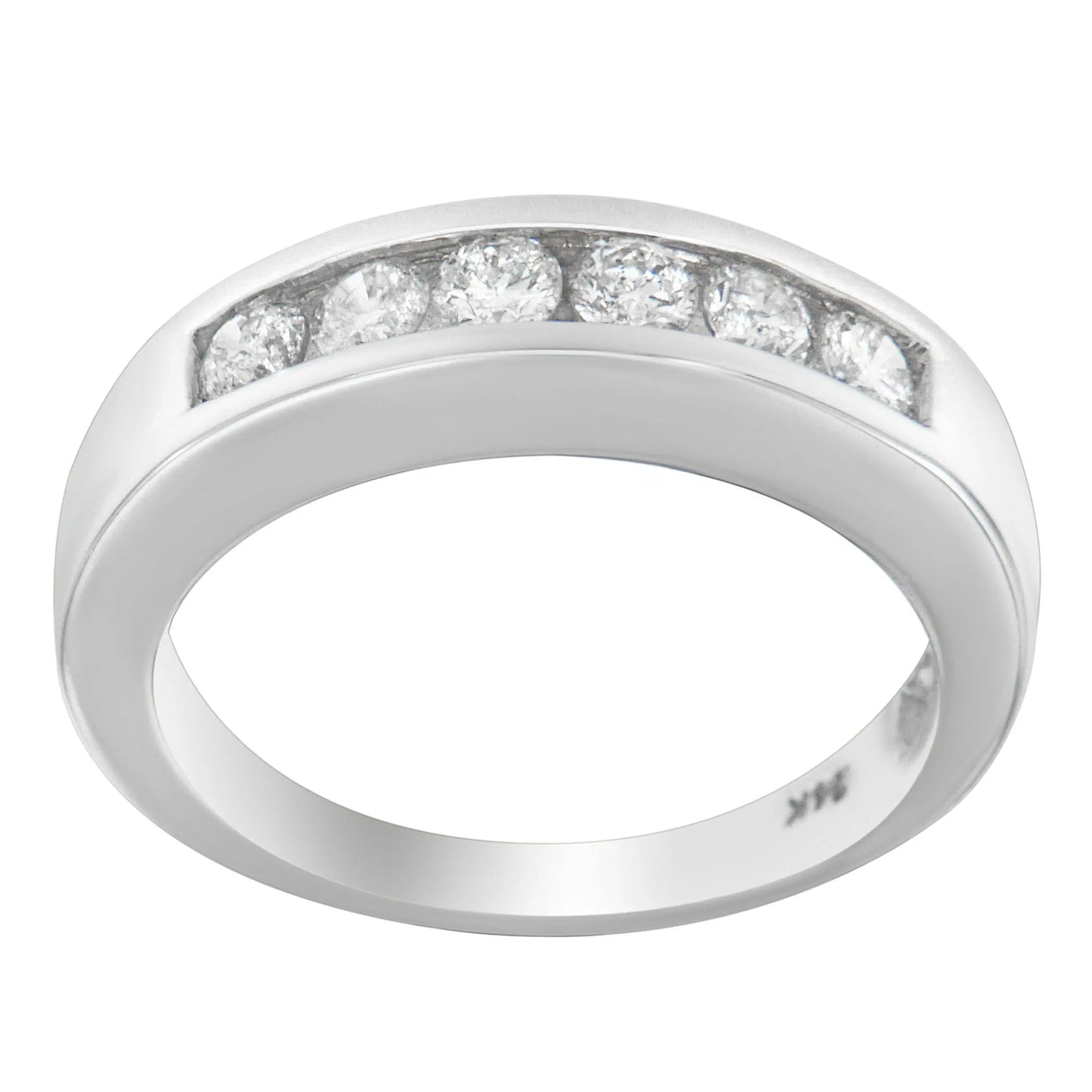 3/4 Carat Diamond Channel Band Ring in 14K White Gold