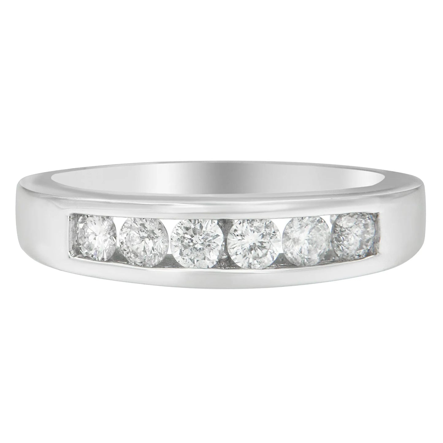 3/4 Carat Diamond Channel Band Ring in 14K White Gold
