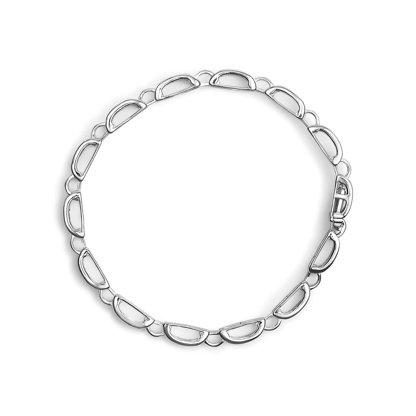 1 Carat Princess-Cut Diamond Link Bracelet in 14K White Gold